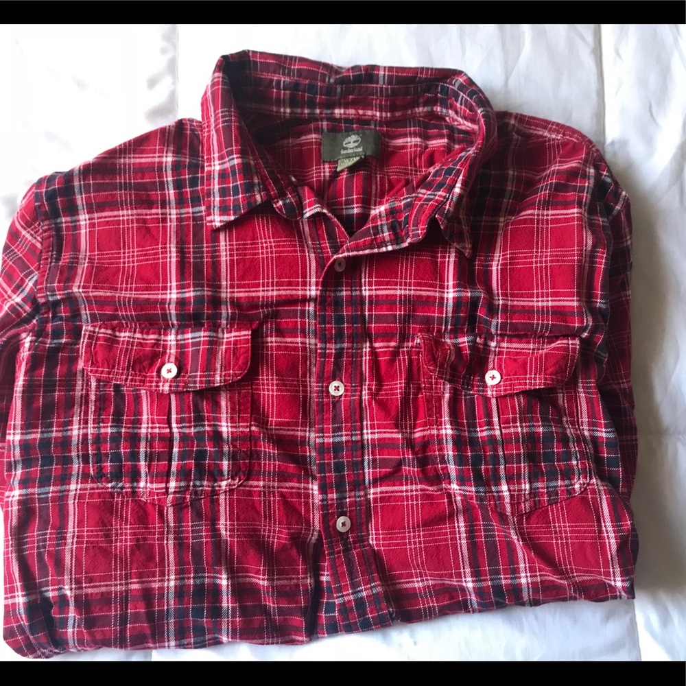 Timberland Plaid Long Sleeve Button Up Shirt - image 3